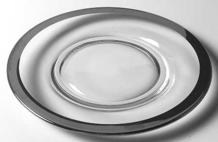 Aquarius Clear (Platinum Trim) Luncheon Plate