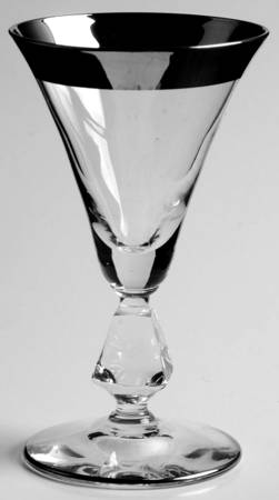 Aquarius Clear (Platinum Trim) Sherry Glass