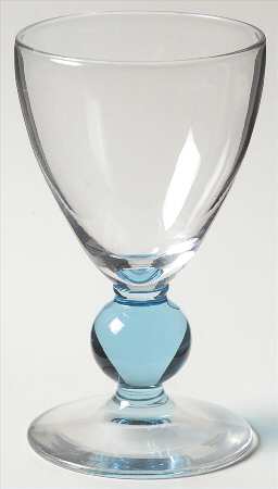 Contour Cerulean (Blue Stem) Wine Glass
