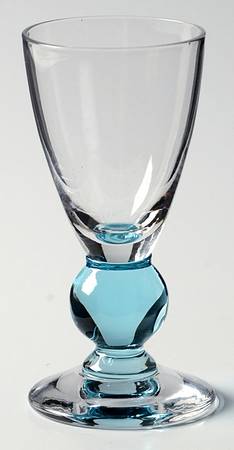 Contour Cerulean (Blue Stem) Cordial Glass