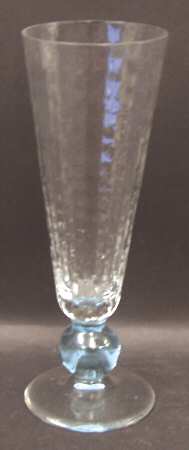 Contour Cerulean (Blue Stem, Block Optic) Pilsner Glass