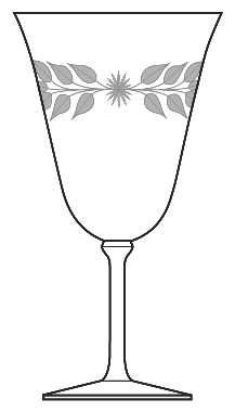 CUT 839 1-2 Water Goblet