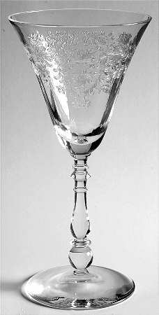 Fern Leaf (Stem 854, Etched) Wine Glass
