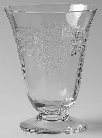 Fern Leaf (Stem 854, Etched) Footed Tumbler