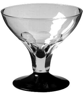 Mode (Clear, Black Base) Champagne/Tall Sherbet