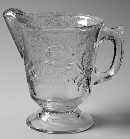 Rose in the Snow Clear Creamer