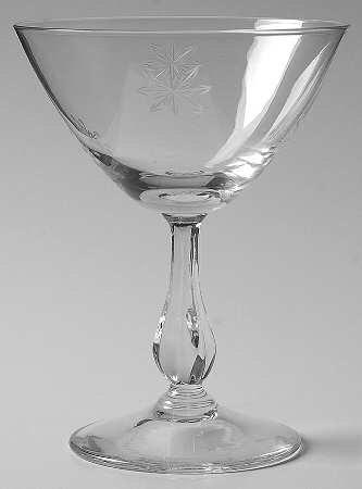 Snowflake (Cut #276 1-2) Champagne/Tall Sherbet