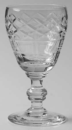 White House (Cut) Wine Glass