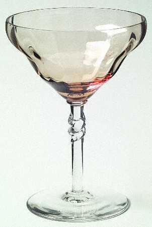 325 Amber (Amber Bowl, Clear Stem) Champagne/Tall Sherbet