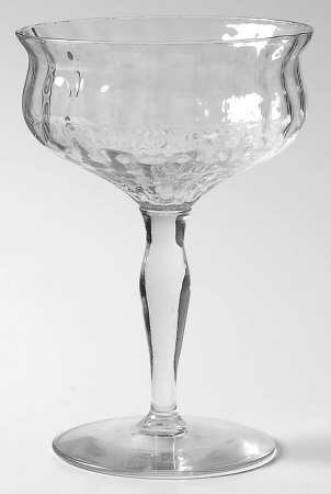 350 (Block Optic, Clear Stem) Champagne/Tall Sherbet