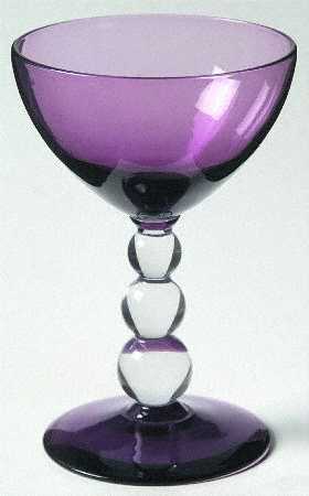 Aristocrat Amethyst (Amethyst Bowl and Foot) Champagne/Tall Sherbet