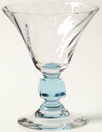934-3 (Blue Stem, Swirl Optic) Liquor Cocktail