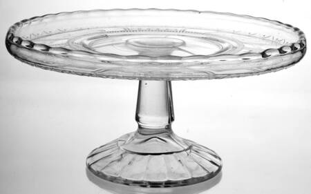 Panelled Forget Me Not 9" Diameter Pedestal Cake Stand