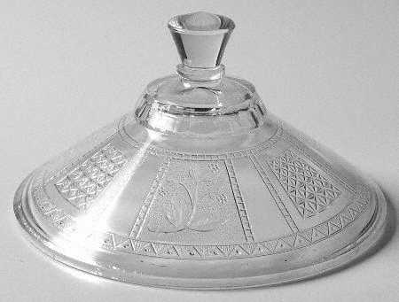 Panelled Forget Me Not Lid for 3" X 5" Round Compote