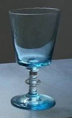 Wales Cerulean Blue Wine Glass