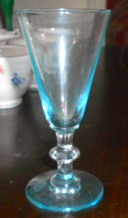 Wales Cerulean Blue Sherry Glass