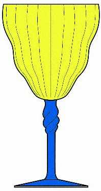 325 Yellow Blue (Blue Stem, Yellow Bowl) by Bryce