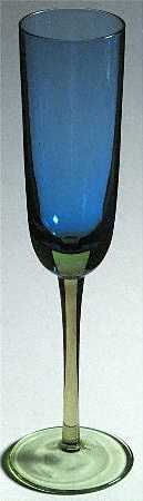 Festival Blue Green Fluted Champagne