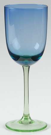 Festival Blue Green Wine Glass