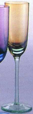 Festival Amber Green Fluted Champagne