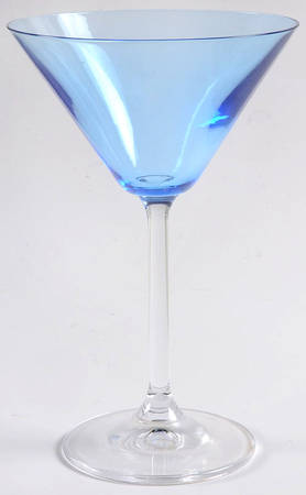 Plaza Blue Martini Glass