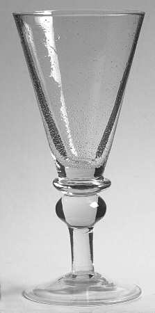 Bubbly Clear Wine Glass