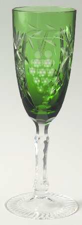 Vineyard Grape Green Fluted Champagne