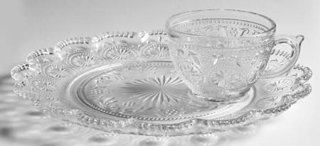 American Concord Clear Snack Plate & Cup Set
