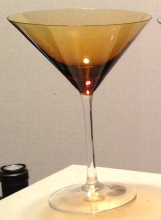 Carousel Amber Martini Glass