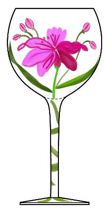 Tropical Lilies Balloon Wine