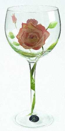 Vintage Rose Balloon Wine