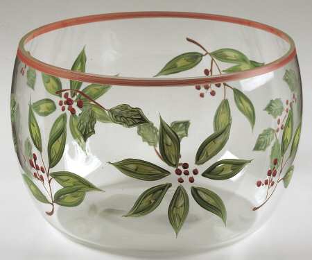 Poinsettia 8" Round Vegetable Bowl