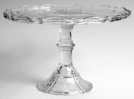Paneled Daisy Clear Cake Stand