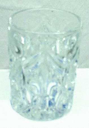 Arched Fleur De Lis Clear Flat Tumbler