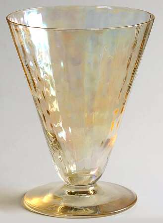 BRY28 Topaz Iridescent (Block Optic) 10 Oz Footed Tumbler