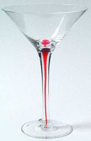 Artesia Red Martini Glass