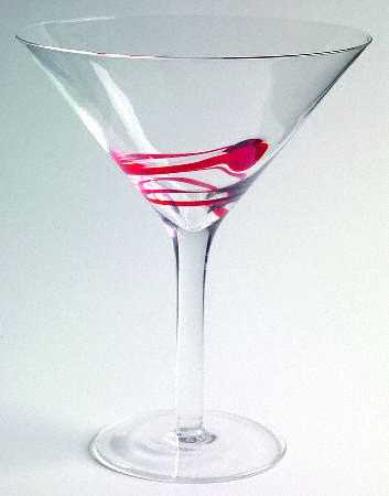 Manet Red Martini Glass