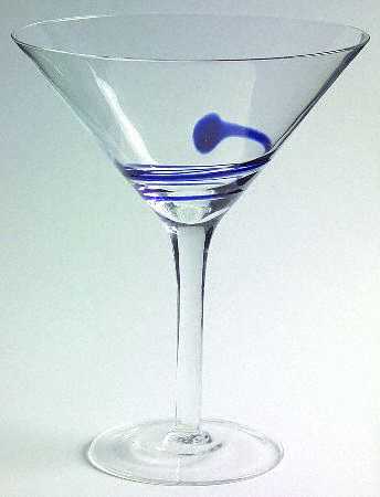 Manet Blue Martini Glass