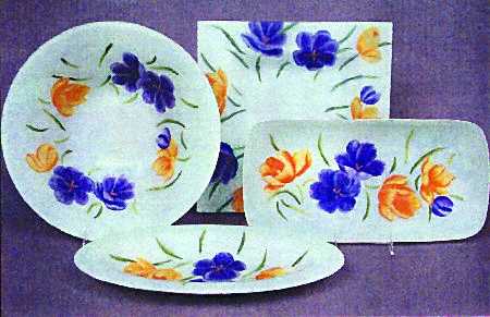 Crocus (Frosted Glass) Chop Plate