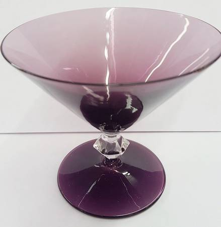 664 Amethyst (Amethyst Bowl and Foot) Low Sherbet