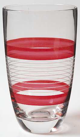 Tier Red Highball Glass