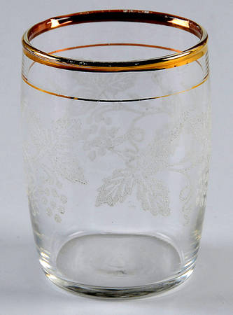 Decoration 806 Clear (Gold Trim) Flat Juice Glass