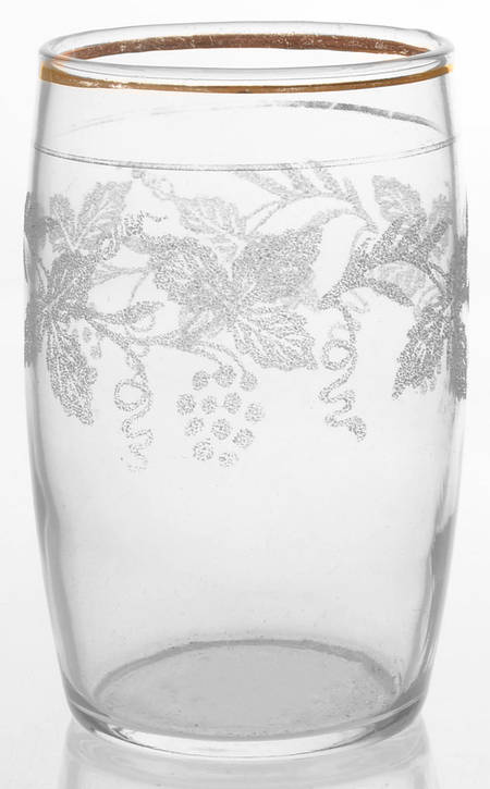 Decoration 806 Clear (Gold Trim) 8 Oz Flat Tumbler