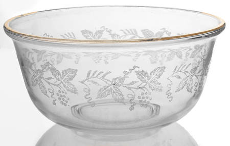 Decoration 806 Clear (Gold Trim) 8" Mixing Bowl