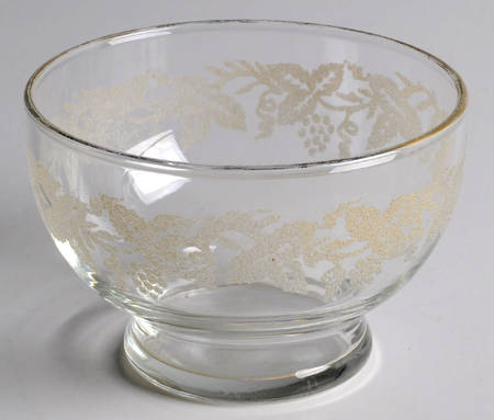 Decoration 806 Clear (Gold Trim) Footed Dessert