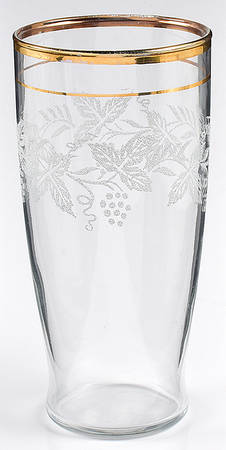 Decoration 806 Clear (Gold Trim) 19 Oz Flat Tumbler