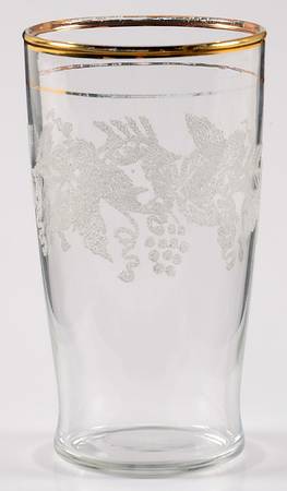Decoration 806 Clear (Gold Trim) 9 Oz Flat Tumbler