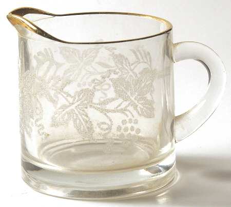 Decoration 806 Clear (Gold Trim) Creamer