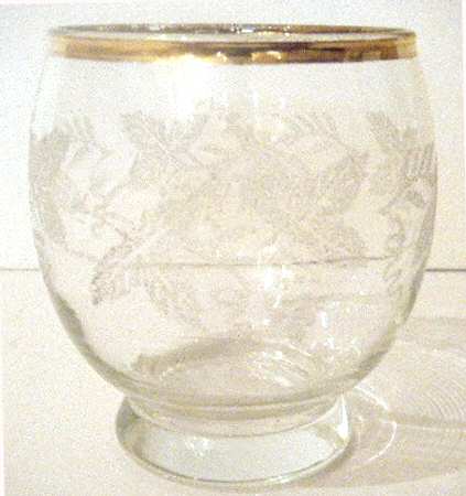 Decoration 806 Clear (Gold Trim) 9 Oz Flat Tumbler