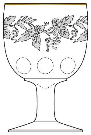 Decoration 806 Clear (Gold Trim)